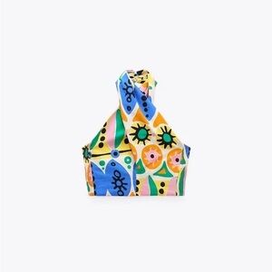 Zara printed halter top
